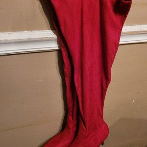 Torrid Red Thigh High Boot Wide Calf size 10w
